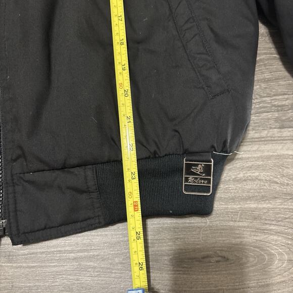 Vtg Retro Ski Jacket Womens Medium Downhill Racer Puffer 80s Blk Neon Pink Green - Picture 4 of 5